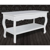 vidaXL Coffee Table 2 Tiers MDF White