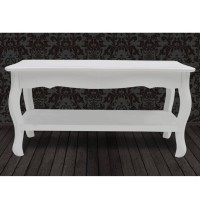 vidaXL Coffee Table 2 Tiers MDF White