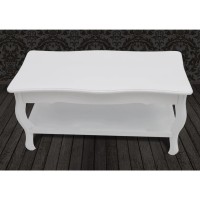 vidaXL Coffee Table 2 Tiers MDF White