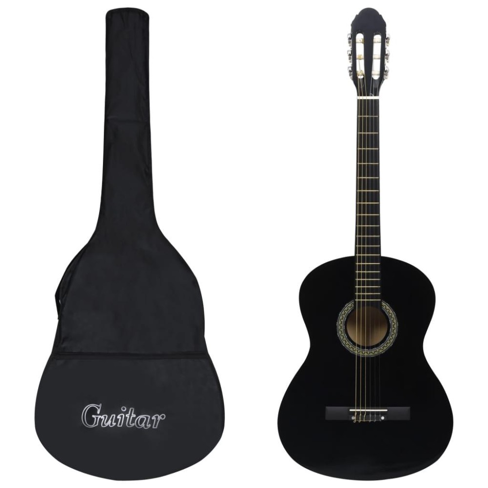 Vidaxl 12 Piece Classical Guitar Beginner Set Black 4/4 39