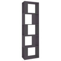 Vidaxl Book Cabinet/Room Divider Gray 17.7X9.4X62.6 Engineered Wood