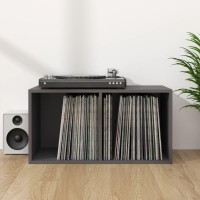 Vidaxl Vinyl Storage Box Gray 28X13.4X14.2 Engineered Wood