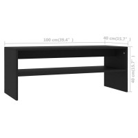 vidaXL Coffee Table Black 39.4