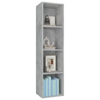 Vidaxl Book Cabinet/Tv Cabinet Concrete Gray 14.2X11.8X56.3 Engineered Wood
