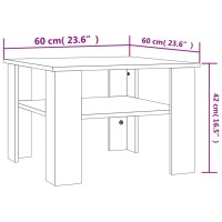 vidaXL Coffee Table Sonoma Oak 23.6