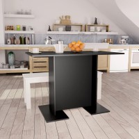 Vidaxl Dining Table Black 43.3X23.6X29.5 Engineered Wood