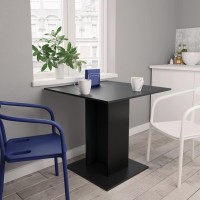 Vidaxl Dining Table Black 31.5X31.5X29.5 Engineered Wood