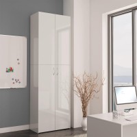 Vidaxl Office Cabinet High Gloss White 23.6X12.6X74.8 Engineered Wood