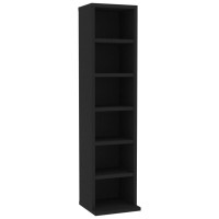 Vidaxl Cd Cabinet Black 8.3X7.9X34.6 Engineered Wood
