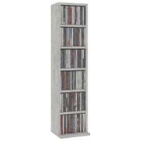 Vidaxl Cd Cabinet Concrete Gray 8.3X7.9X34.6 Engineered Wood