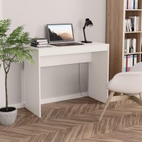 Vidaxl Desk White 35.4X15.7X28.3 Engineered Wood