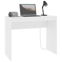 Vidaxl Desk White 35.4X15.7X28.3 Engineered Wood