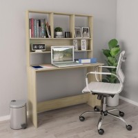 vidaXL Desk with Shelves Sonoma Oak 43.3