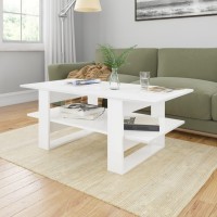 vidaXL Coffee Table High Gloss White 43.3