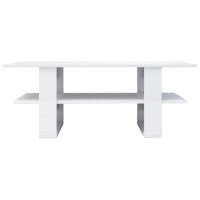 vidaXL Coffee Table High Gloss White 43.3