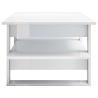 vidaXL Coffee Table High Gloss White 43.3