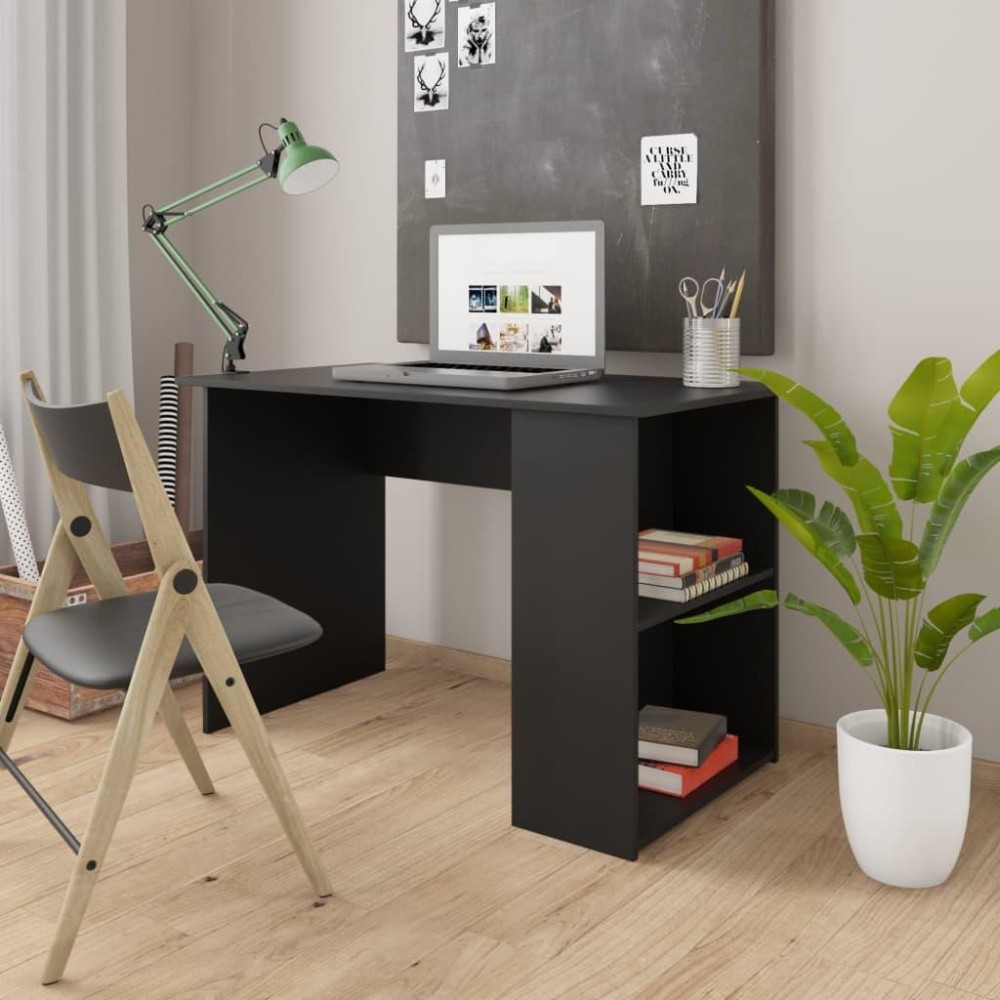 Vidaxl Desk Black 43.3X23.6X28.7 Engineered Wood