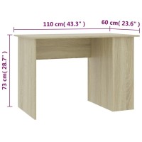 vidaXL Desk Sonoma Oak 43.3