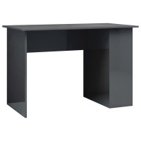 vidaXL Desk High Gloss Gray 43.3