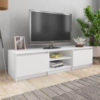 Vidaxl Tv Cabinet White 55.1X15.7X14 Engineered Wood