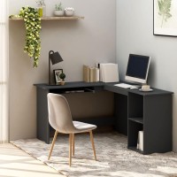 Vidaxl L-Shaped Corner Desk Gray 47.2X55.1X29.5 Engineered Wood