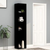 Vidaxl Book Cabinet Black 15.7X11.8X74.4 Engineered Wood