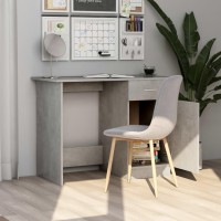 vidaXL Desk Concrete Gray 39.4