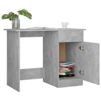 vidaXL Desk Concrete Gray 39.4