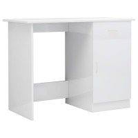 Vidaxl Desk High Gloss White 39.4 X 19.7 X 29.9 Engineered Wood