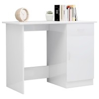 Vidaxl Desk High Gloss White 39.4 X 19.7 X 29.9 Engineered Wood