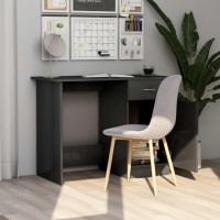 Vidaxl Desk High Gloss Gray 39.4 X 19.7 X 29.9 Engineered Wood