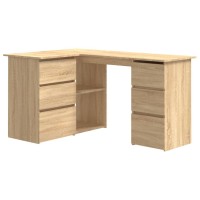 Vidaxl Corner Desk Sonoma Oak 57.1X39.4X29.9 Engineered Wood