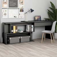Vidaxl Corner Desk Gray 78.7X19.7X29.9 Engineered Wood