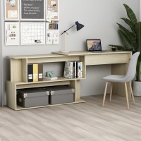 vidaXL Corner Desk Sonoma Oak 78.7