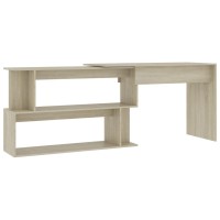 vidaXL Corner Desk Sonoma Oak 78.7