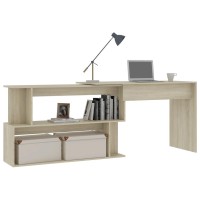 vidaXL Corner Desk Sonoma Oak 78.7