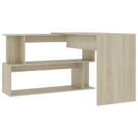 vidaXL Corner Desk Sonoma Oak 78.7