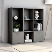 Vidaxl Book Cabinet Gray 38.6X11.8X38.6 Engineered Wood