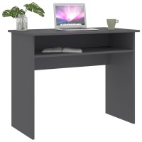 Vidaxl Desk Gray 35.4X19.7X29.1 Engineered Wood