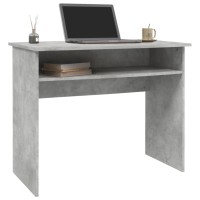 vidaXL Desk Concrete Gray 35.4