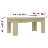 vidaXL Coffee Table Sonoma Oak 39.4