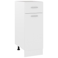 Vidaxl Drawer Bottom Cabinet White 11.8X18.1X32.1 Engineered Wood