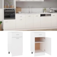 Vidaxl Drawer Bottom Cabinet White 15.7X18.1X32.1 Engineered Wood