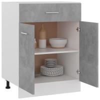 Vidaxl Drawer Bottom Cabinet Concrete Gray 23.6X18.1X32.1 Engineered Wood