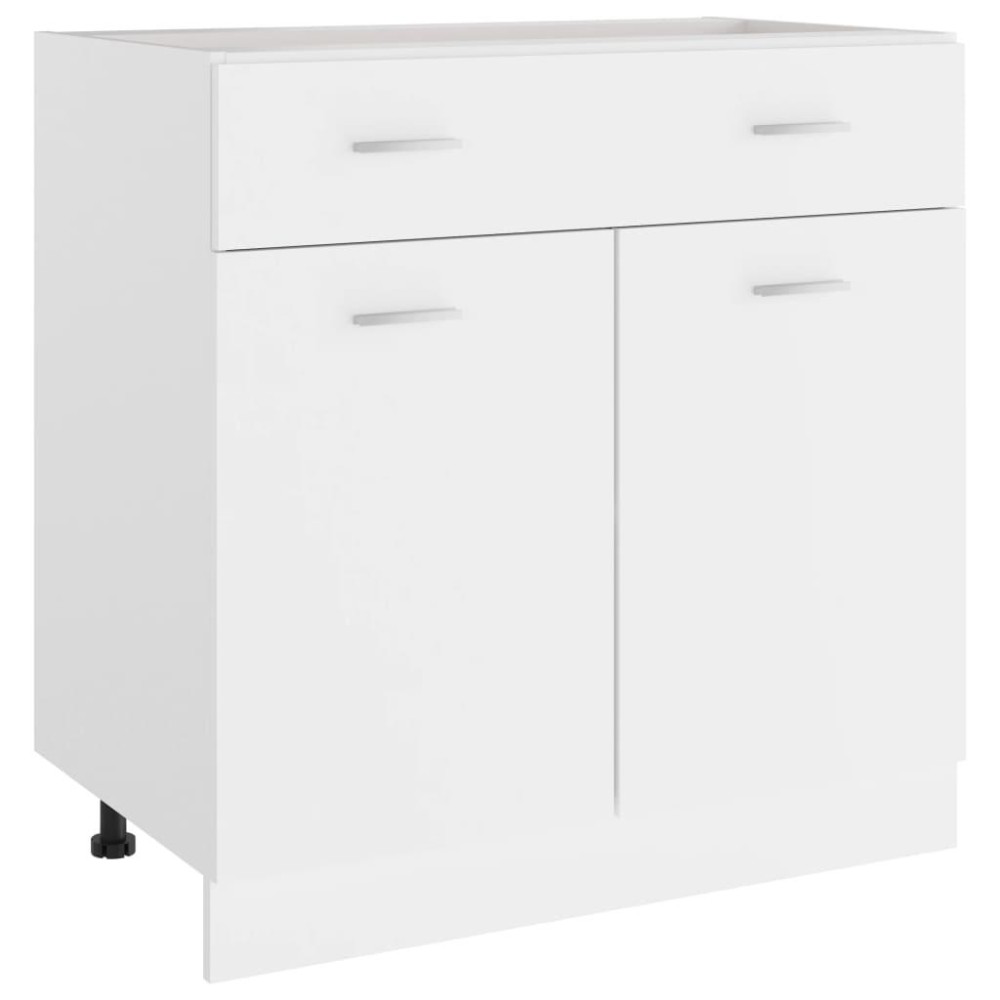 Vidaxl Drawer Bottom Cabinet White 31.5X18.1X32.1 Engineered Wood