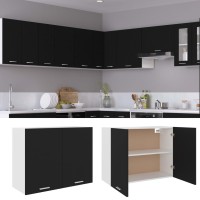 Vidaxl Hanging Cabinet Black 31.5X12.2X23.6 Engineered Wood