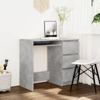 vidaXL Desk Concrete Gray 35.4