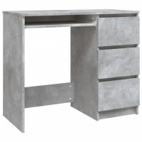 vidaXL Desk Concrete Gray 35.4