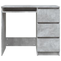 vidaXL Desk Concrete Gray 35.4