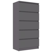 Vidaxl Drawer Sideboard Gray 23.6X13.8X47.6 Engineered Wood
